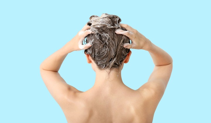 Woman washing hair Woman washing hair