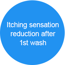 Itching sensation reduction after 1st wash